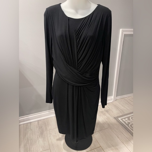 CeCe by Cynthia Steffe Black Cocktail L  Dress  Body Shaping  Knee Length Cozy - Picture 1 of 11